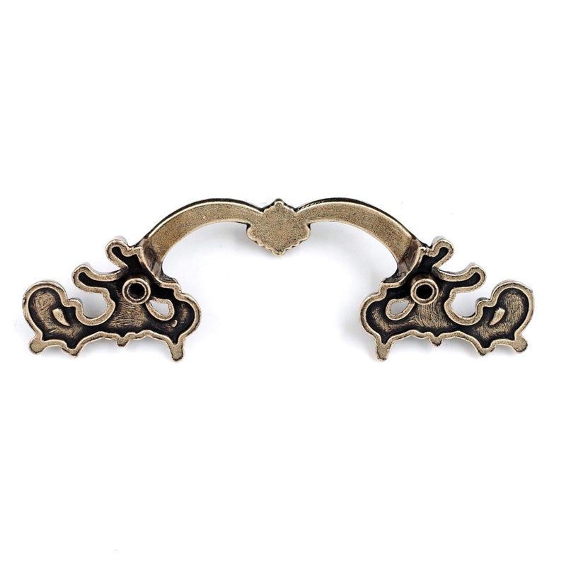 Jetland French Provincial Drawer Pulls - 6-Pack, Antique Brass, 2-1/2" Hole Centers, Vintage Shabby Chic Pulls for Dresser Nightstand Cabinet, PW1619ABR64 - Image 5